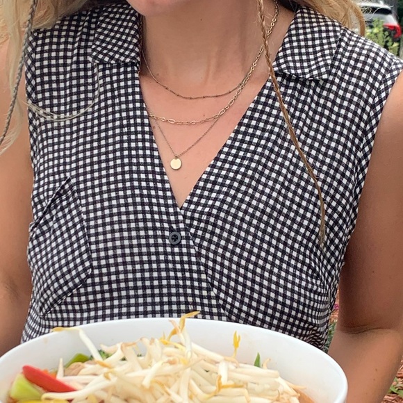 Black and white gingham romper 11•1•TYLHO - Picture 4 of 11